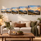 Our Alpine Story | Personalized Mountain Anniversary Canvas
