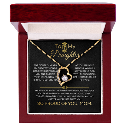 To My Daughter — So Proud Of You — Graduation Necklace from Mom