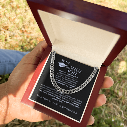 To My Bonus Son - The Greatest Bonus Premium Cuban Link Chain Gift