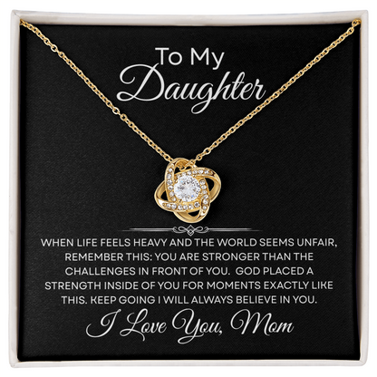 When Life Feels Heavy – Support Necklace for Daughter
