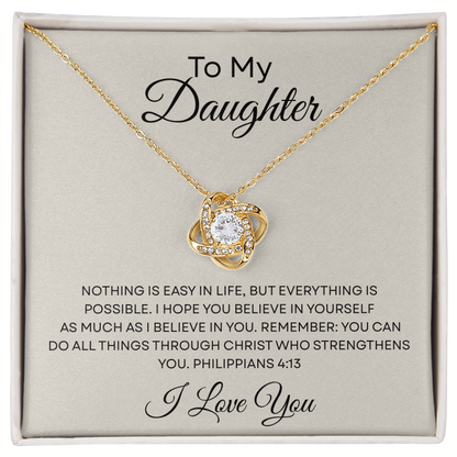 To My Daughter — I Can Do All Things Through Christ — Necklace from Dad