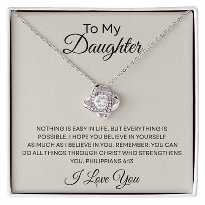 To My Daughter — I Can Do All Things Through Christ — Necklace from Dad