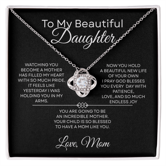 To My Beautiful Daughter — I Pray God Blesses You  — Mother's Day Necklace