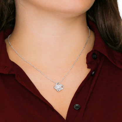 To My Daughter Forever Love Knot Necklace