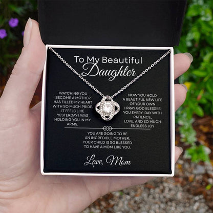 To My Beautiful Daughter — I Pray God Blesses You  — Mother's Day Necklace