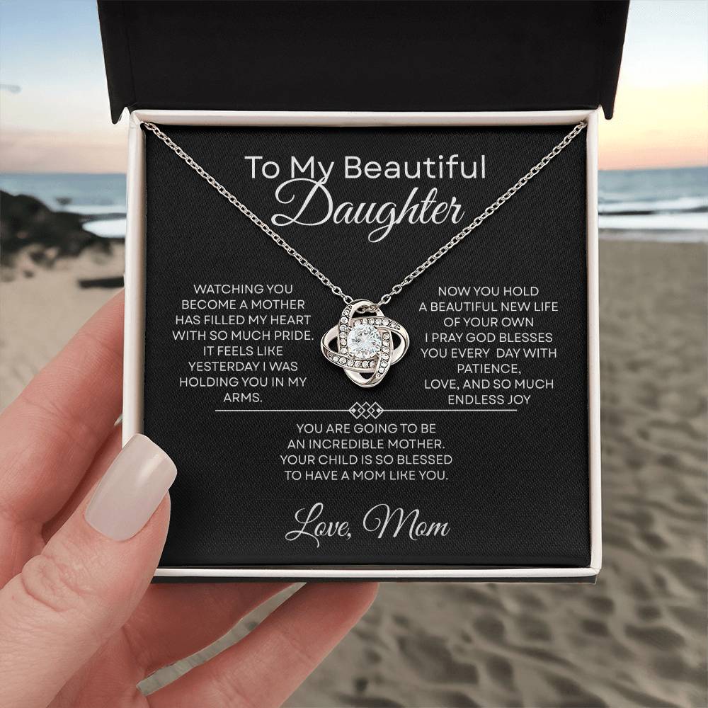 To My Beautiful Daughter — I Pray God Blesses You  — Mother's Day Necklace