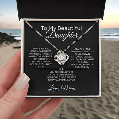 To My Beautiful Daughter — I Pray God Blesses You  — Mother's Day Necklace