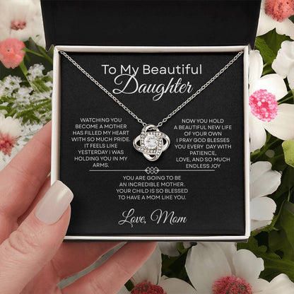 To My Beautiful Daughter — I Pray God Blesses You  — Mother's Day Necklace