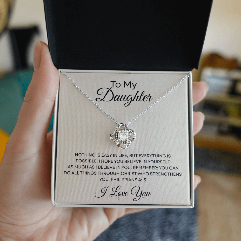 To My Daughter — I Can Do All Things Through Christ — Necklace from Dad