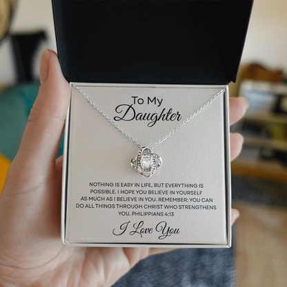 To My Daughter — I Can Do All Things Through Christ — Necklace from Dad