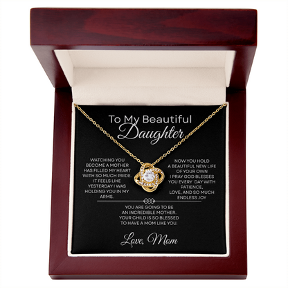 To My Beautiful Daughter — I Pray God Blesses You  — Mother's Day Necklace