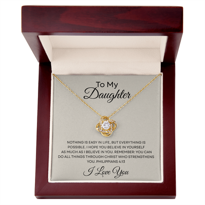 To My Daughter — I Can Do All Things Through Christ — Necklace from Dad