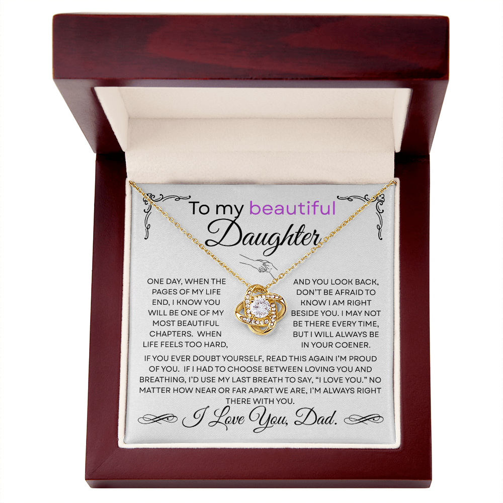 To My Daughter — I'm Right There With You — Necklace from Dad