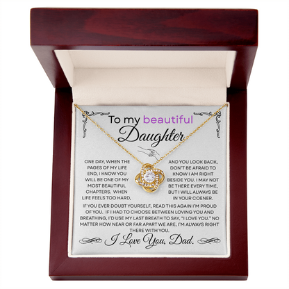To My Daughter — I'm Right There With You — Necklace from Dad