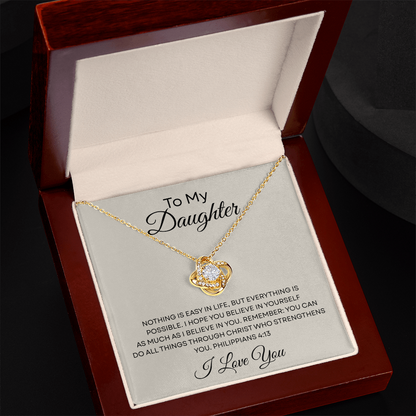 To My Daughter — I Can Do All Things Through Christ — Necklace from Dad