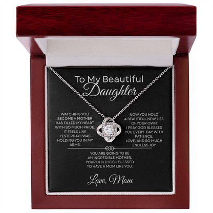 To My Beautiful Daughter — I Pray God Blesses You  — Mother's Day Necklace