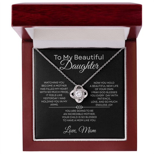 To My Beautiful Daughter — I Pray God Blesses You  — Mother's Day Necklace