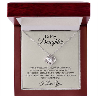 To My Daughter — I Can Do All Things Through Christ — Necklace from Dad