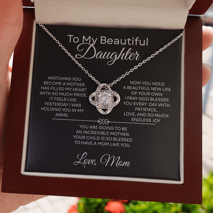 To My Beautiful Daughter — I Pray God Blesses You  — Mother's Day Necklace