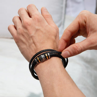 To My Bonus Son – Grew In My Heart Braided Bracelet