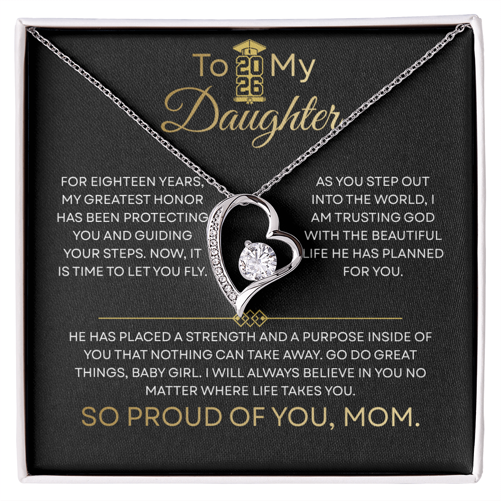 To My Daughter — So Proud Of You — Graduation Necklace from Mom