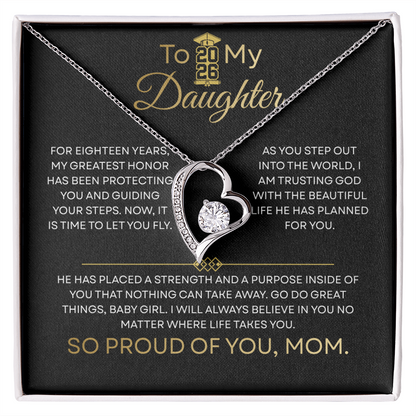 To My Daughter — So Proud Of You — Graduation Necklace from Mom