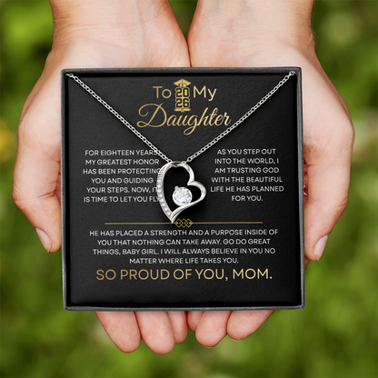 To My Daughter — So Proud Of You — Graduation Necklace from Mom