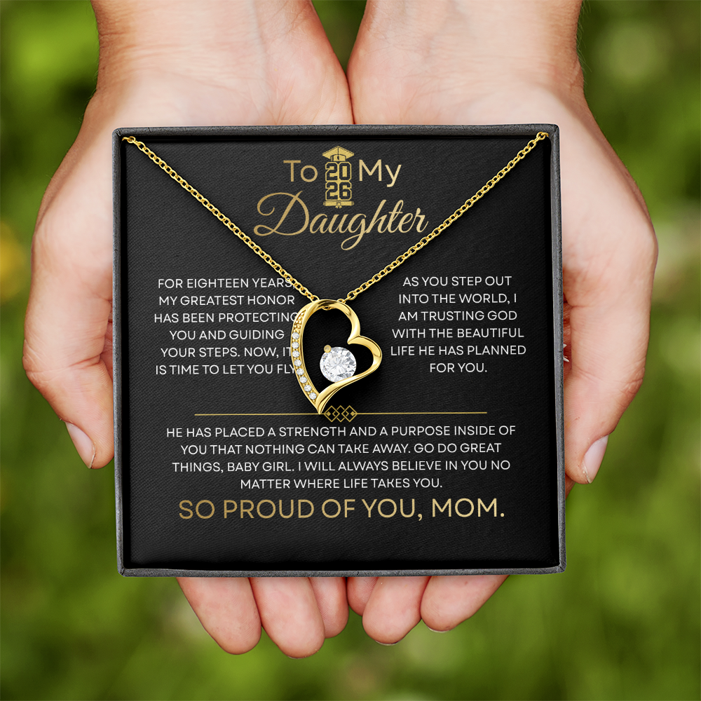 To My Daughter — So Proud Of You — Graduation Necklace from Mom