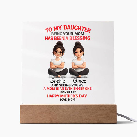 Personalized Mom and Daughter Plaque