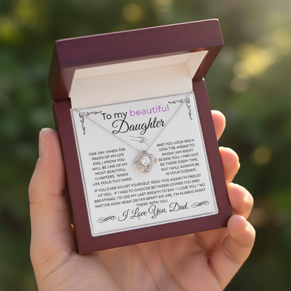 To My Daughter — I'm Right There With You — Necklace from Dad