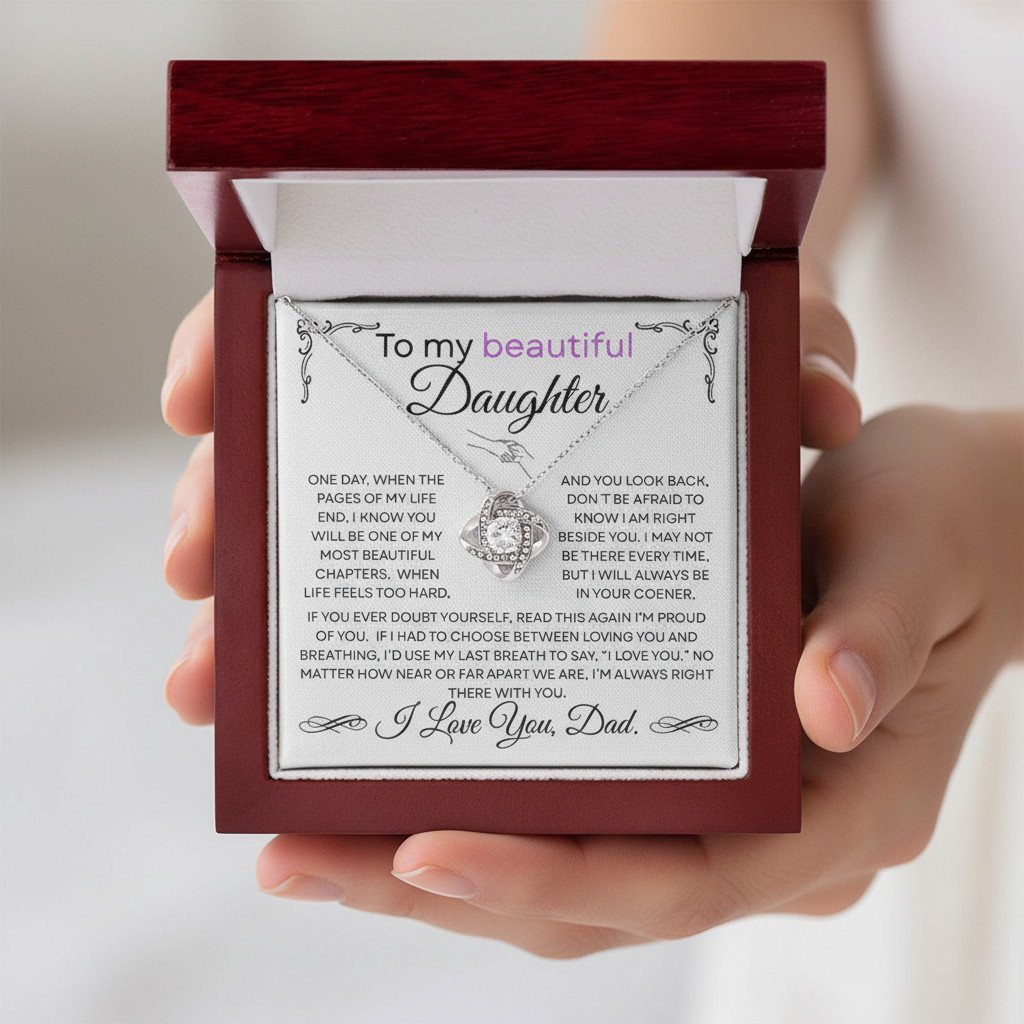 To My Daughter — I'm Right There With You — Necklace from Dad