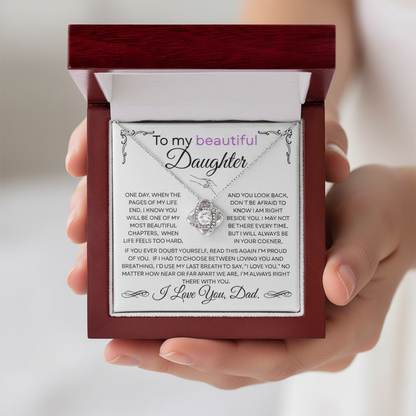 To My Daughter — I'm Right There With You — Necklace from Dad